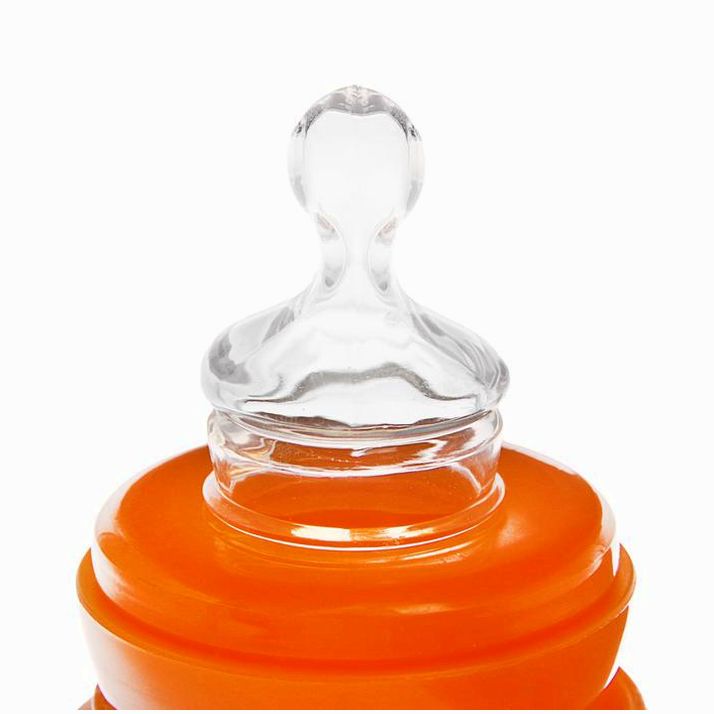 Картинка Бутылочка для кормления цветная с ручками, 280 мл, от 0 мес., цвет золотой (№2825260) от магазина Мир детей Товары для Новорожденных