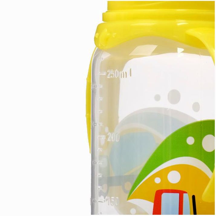 Картинка Бутылочка для кормления «Транспорт», классическое горло, с ручками, 250 мл., от 0 мес., цвет жёлтый (№2969830) от магазина Мир детей Товары для Новорожденных