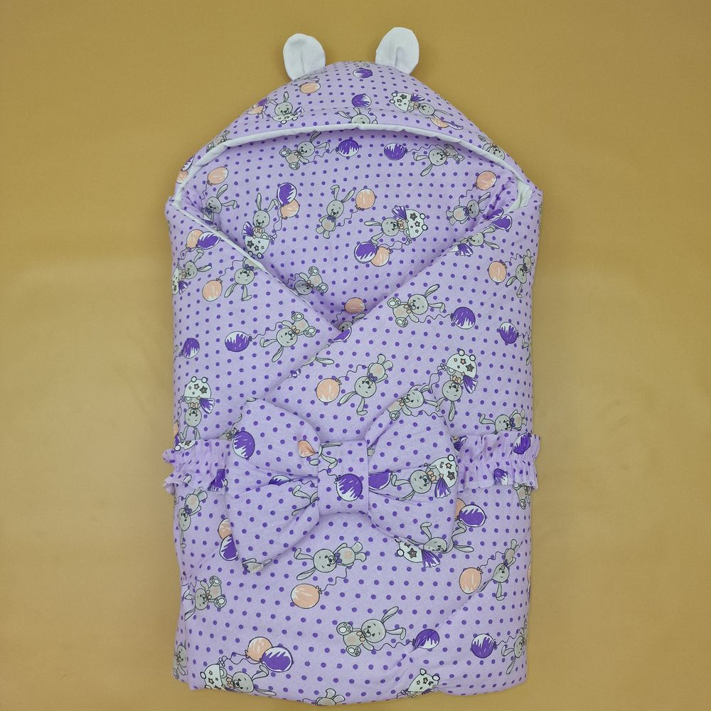 Комплект на выписку 2 пр: одеяло с капюшоном+бант (бязь) артикул анонс 1885б-1-2_м