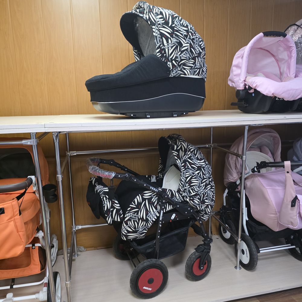 Коляска (3в1, люлька, прогулочный блок, автокресло, рег.ручка, дождевик, корзина для покупок, сумка) артикул анонс ФортФЛ3в1.RE