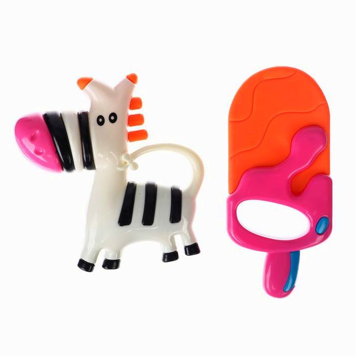Набор погремушек «Зебра и Эскимо», 2 шт, Крошка артикул анонс 142436