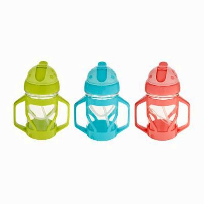 Поильник с трубочкой, 300 мл., с ручками, цвета МИКС артикул анонс 1578630