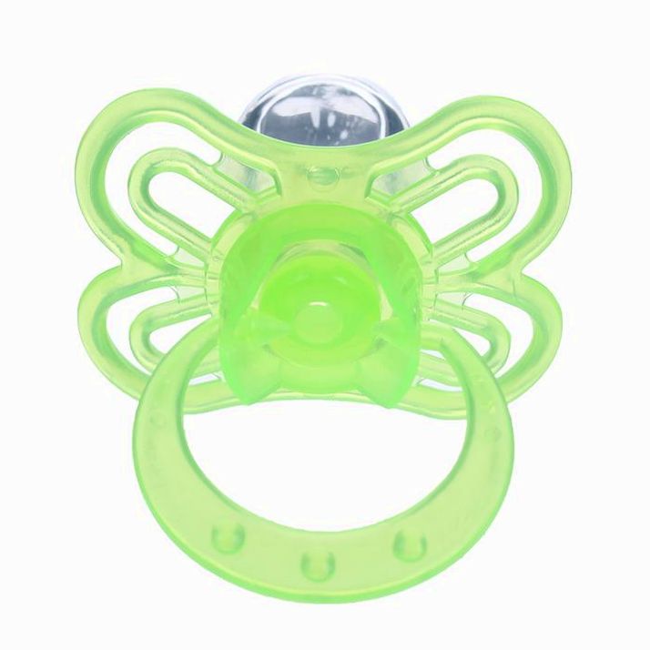 Соска - пустышка классическая, силикон, +6 мес., с колпачком «Бабочка», цвет зелёный артикул анонс 2589903