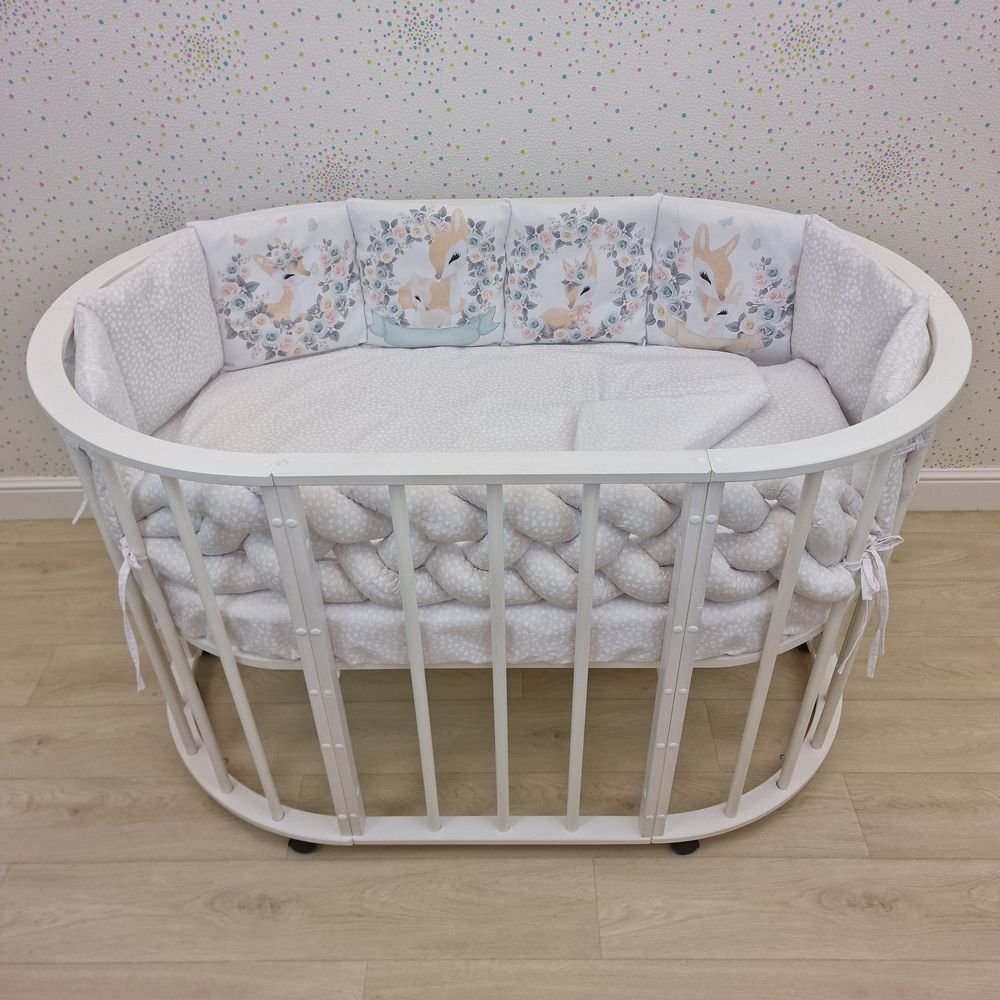 КПБ 14 пр (борт + пододеяльник + одеяло + наволочка + подушка + простынь (бязь) коса артикул анонс 1163-0-1Пбб_06