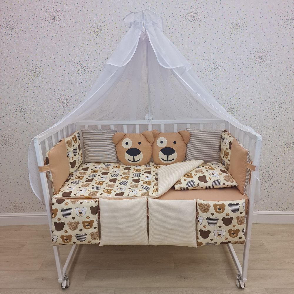 КПБ 18 пр (балдахин + борт + пододеяльник + одеяло + наволочка + подушка + простынь (бязь) артикул анонс 1132-0-1_03