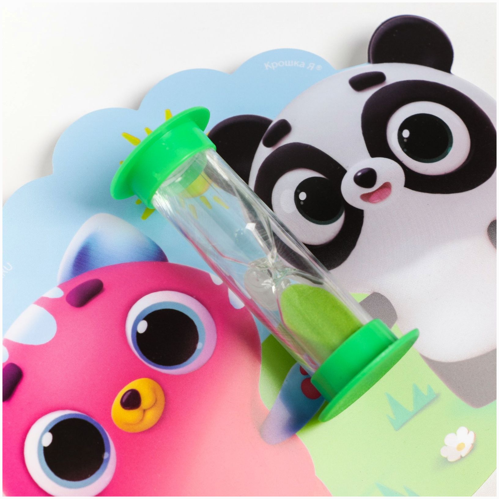 Картинка Набор зубная щётка и детские песочные часы для чистки зубов на присоске «Малыши-кругляши» (№7121420) от магазина Мир детей Товары для Новорожденных