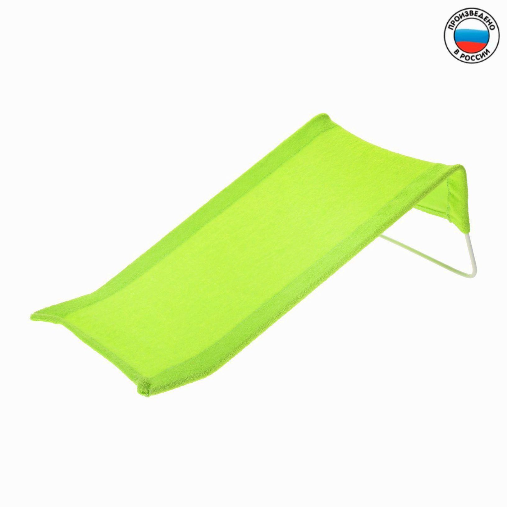 Горка для купания из махры, цвет зелёный артикул анонс 2119087