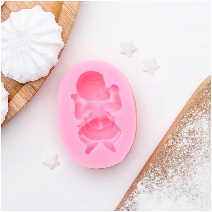 Силиконовый молд «Малыш», 6?4?2 см, цвет розовый артикул анонс 1166888