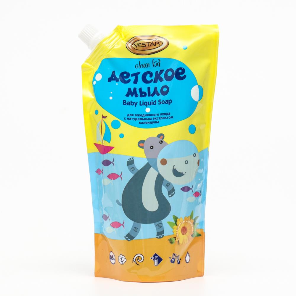 Жидкое мыло Детское VESTAR, дой-пак, 500 мл артикул анонс 9196977