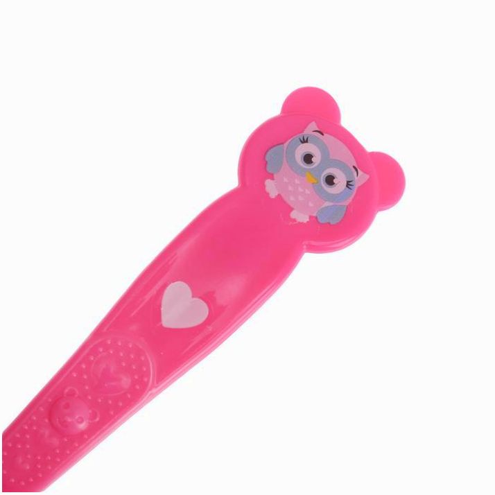Картинка Столовые приборы «Совушка Лили», 2 пр: ложка и вилка, от 5 мес., цвет фуксия (№2618973) от магазина Мир детей Товары для Новорожденных