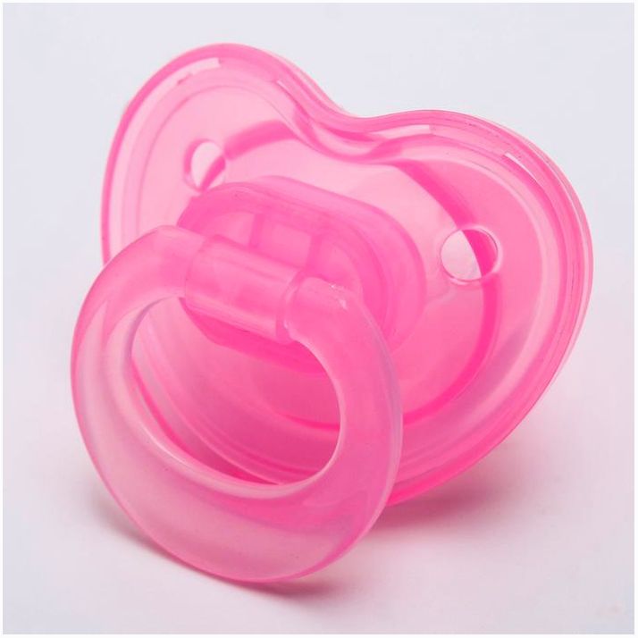№ 2300148 Соска - пустышка ортодонтическая, силикон, +0 мес., с колпачком, цвет розовый