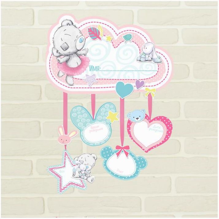 Картинка Метрика малышки "Малышка", набор для создания, Me To You (№3132247) от магазина Мир детей Товары для Новорожденных