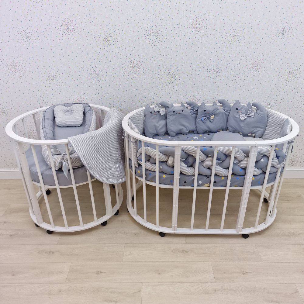 КПБ 18 пр (борт + пододеяльник + 2 одеяла + наволочка + 2 подуш + 2 прост + гнездо (бязь) артикул анонс 1185-О-1бб_03