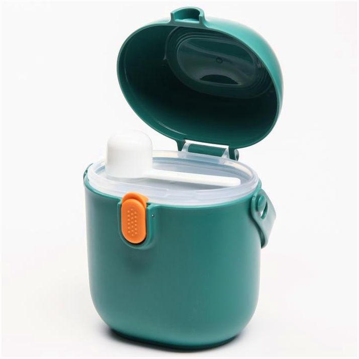 Картинка Контейнер для хранения детского питания, с ложкой 450 мл, цвет зеленый (№7550789) от магазина Мир детей Товары для Новорожденных