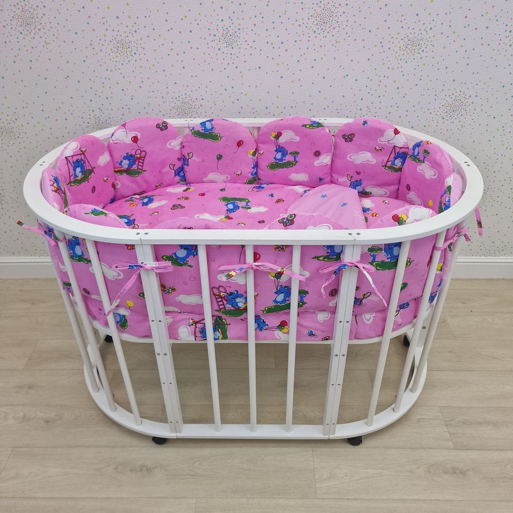 КПБ 21 пр (борт + пододеяльник + 2 одеяла + наволочка + 2 подушки + 3 простыни (бязь) 12пк артикул анонс 1150-О-1бб_02