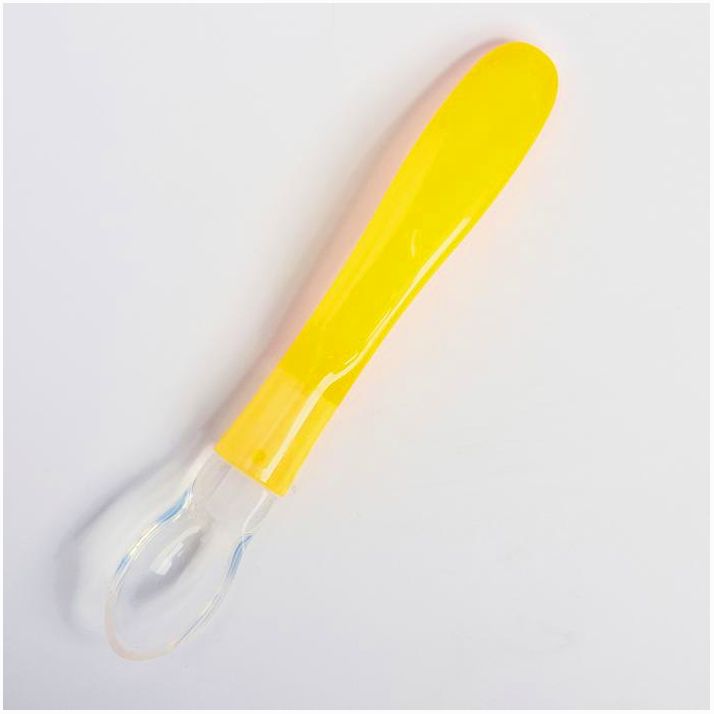 Картинка Ложка детская для кормления силиконовая, от 5 мес., цвет жёлтый (№2300113) от магазина Мир детей Товары для Новорожденных