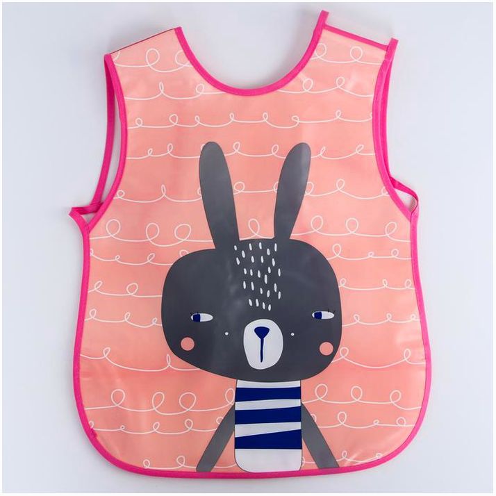 Картинка Нагрудник-фартук для кормления непромокаемый на завязках, для девочки, с карманом, МИКС (№1890565) от магазина Мир детей Товары для Новорожденных