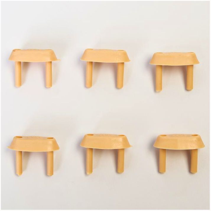 № 4050380 Заглушка для электрических розеток (комплект 6 шт), цвет бежевый