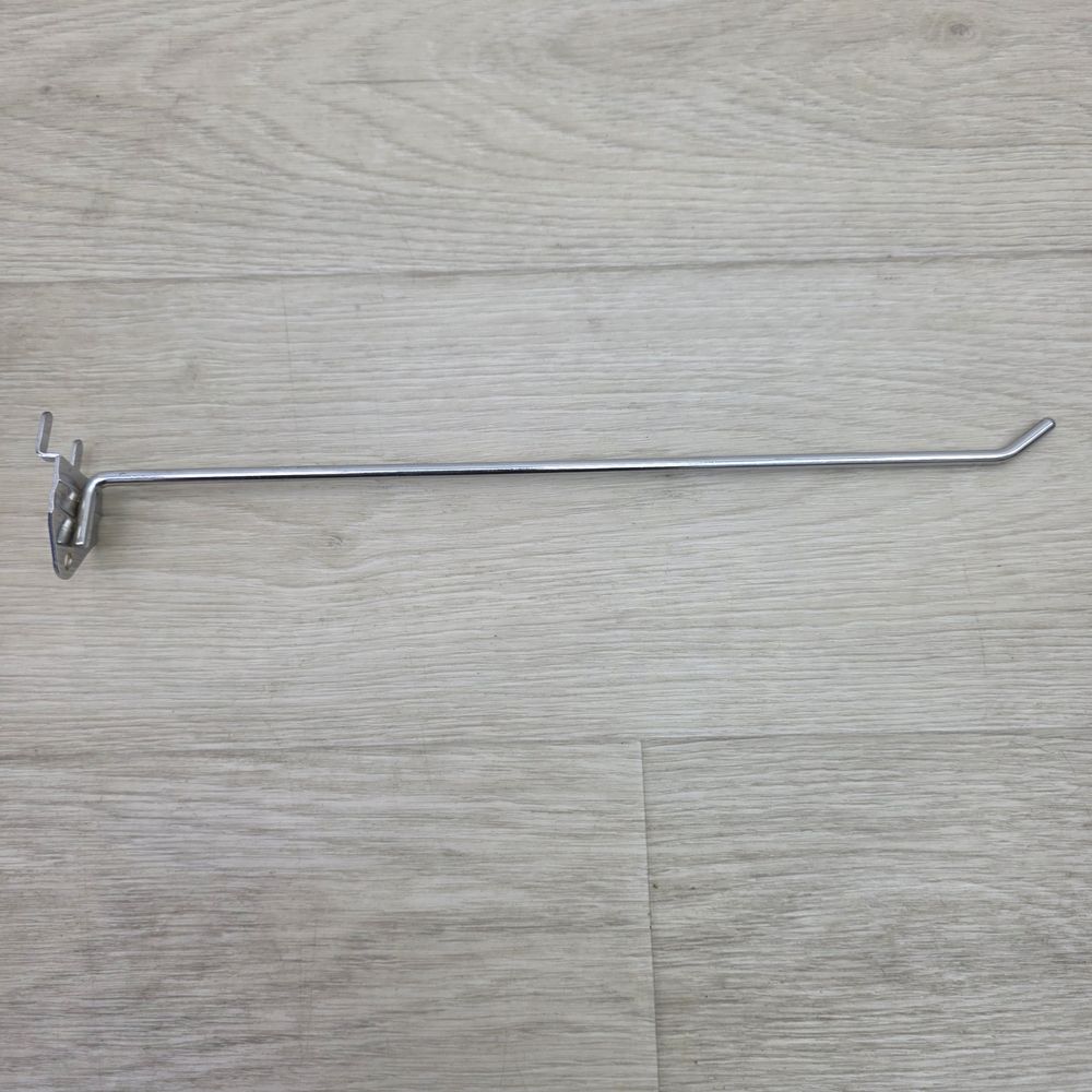 № вод-од-33 Крючок (кронштейн) на перфорированный стеллаж водолей (длина 33 см) хром