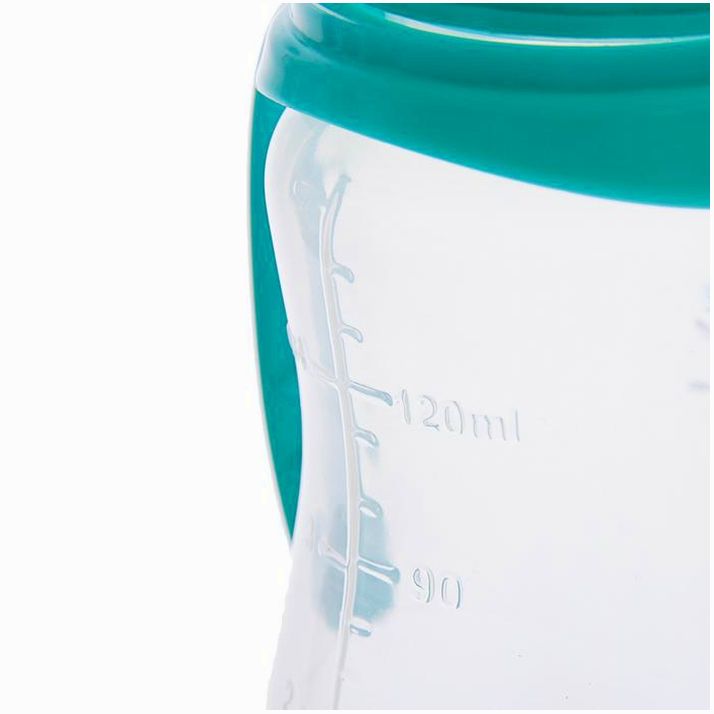 Картинка Бутылочка «Наше сокровище», клас горло, приталенная, с ручками, 150 мл, от 0 мес, цвет бирюзовый (№2969886) от магазина Мир детей Товары для Новорожденных