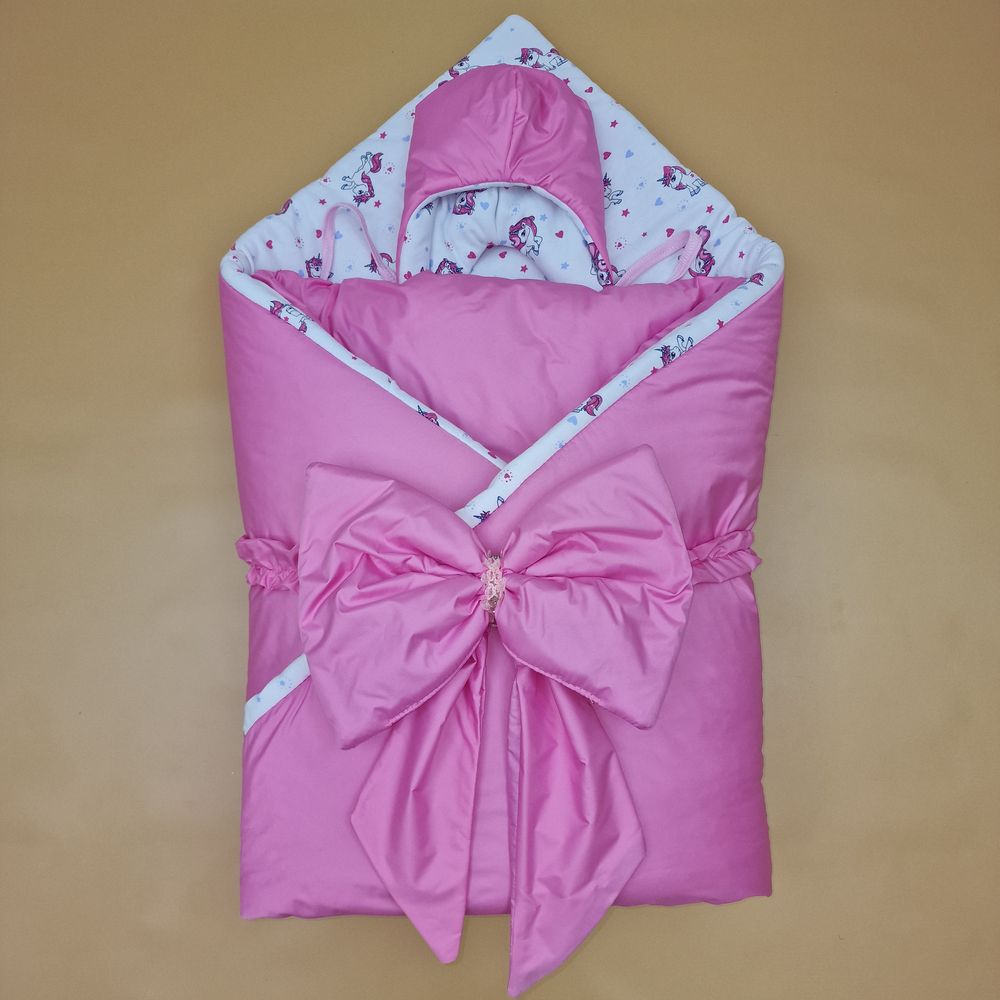 Комплект на выписку 3 пр: одеяло+шапочка+бант артикул анонс 1892д-2-2_у_07