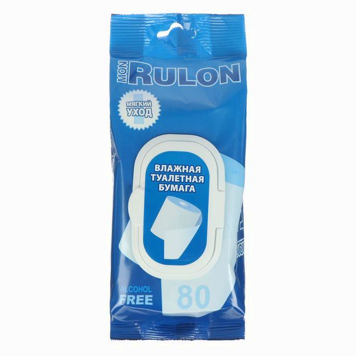 Картинка Туалетная бумага Mon Rulon, влажная, 80 шт. (№744291) от магазина Мир детей Товары для Новорожденных