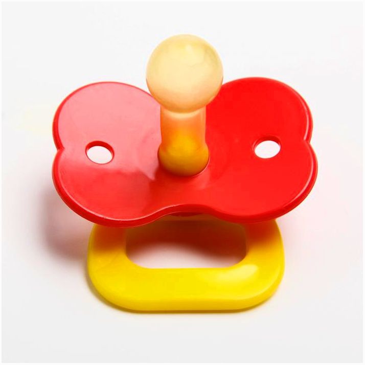 Картинка Пустышка латексная классическая «Цветочек» с кольцом, от 0 - 3 мес., цвета МИКС (№1476829) от магазина Мир детей Товары для Новорожденных