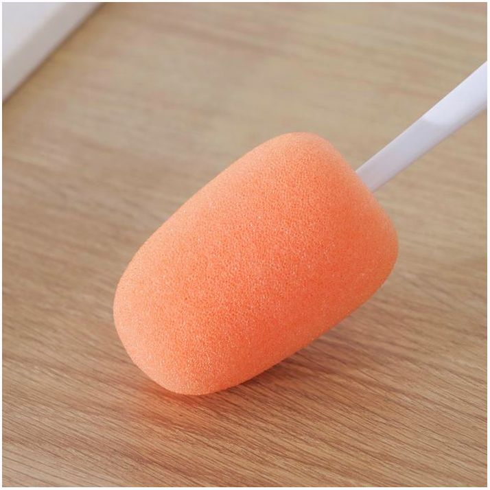 № 9791961 Ершик-щетка для мытья бутылочек, с двумя дополнительными щетками, губка 5 см, длина 28 см