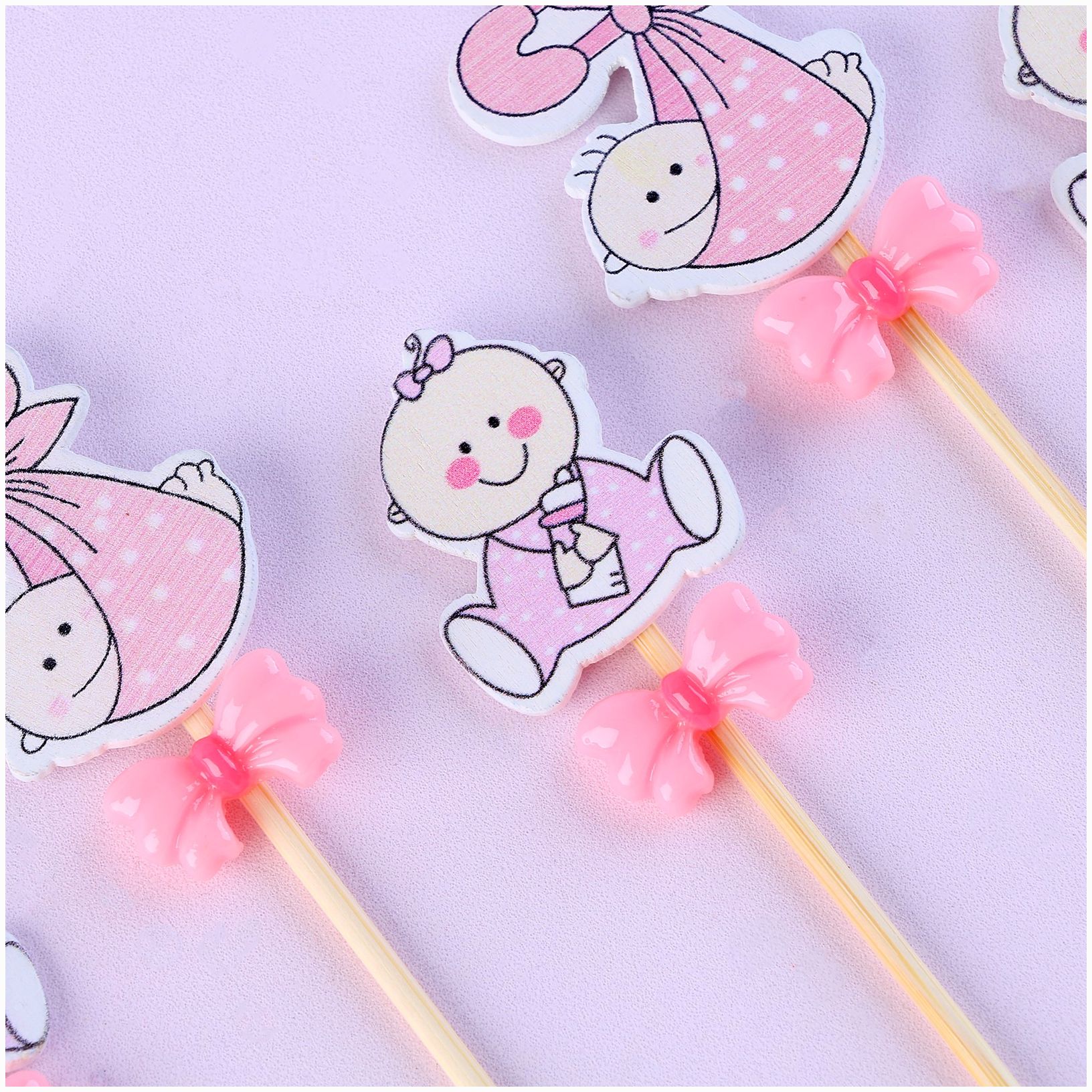 Картинка Шпажки «Ляльки», розовые, в наборе 6 штук (№9867075) от магазина Мир детей Товары для Новорожденных