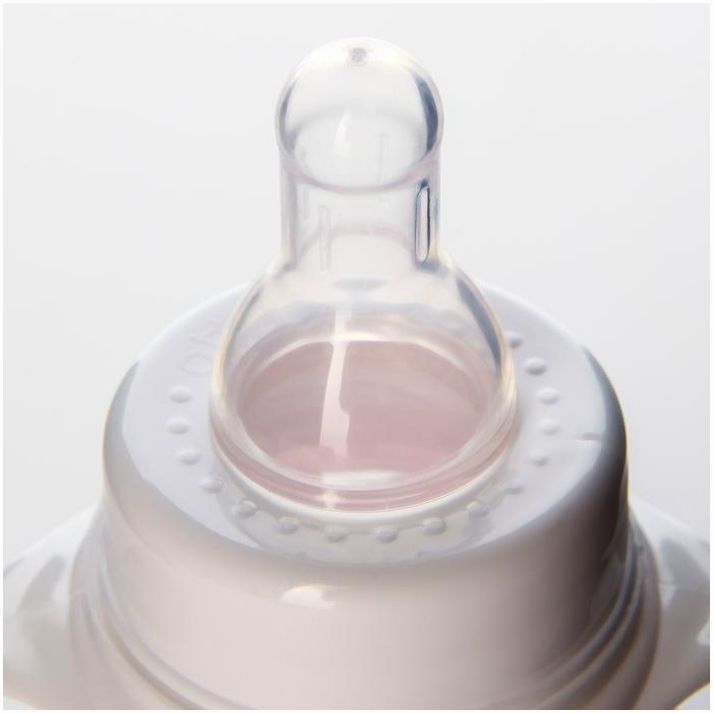 Картинка Бутылочка «Клубничное молоко», горло, 250 мл., от 0 мес., цилиндр, с ручками (№7369075) от магазина Мир детей Товары для Новорожденных