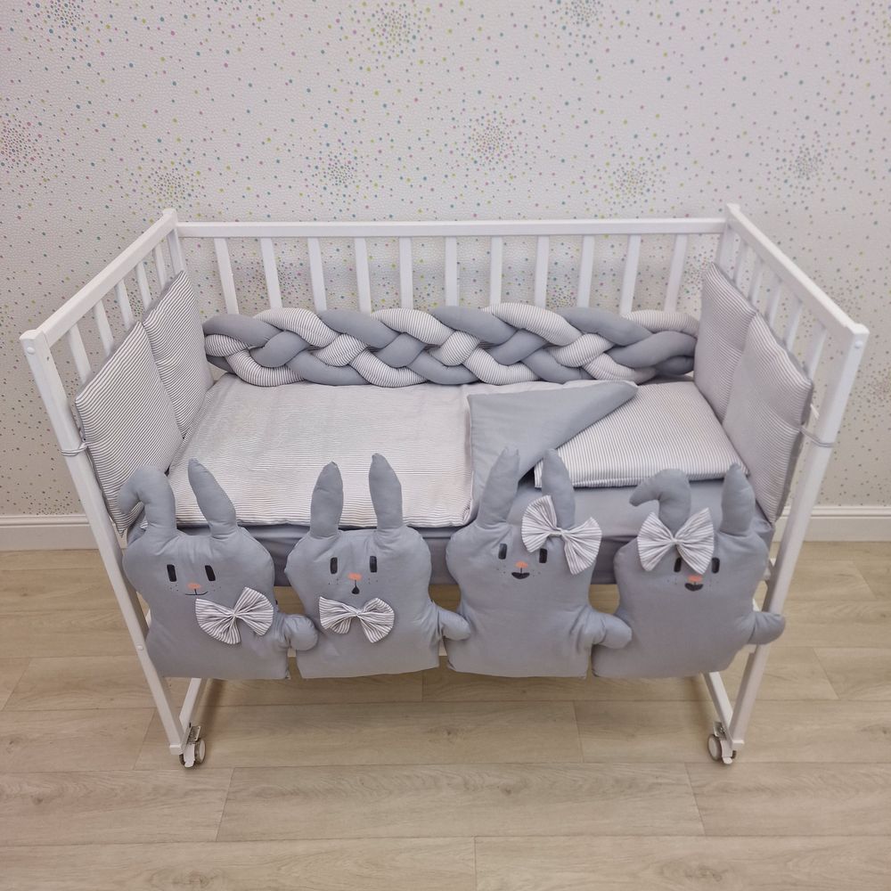 КПБ 14 пр (борт + пододеяльник + одеяло + наволочка + подушка + простынь (бязь) артикул анонс 1174-0-1бб_02