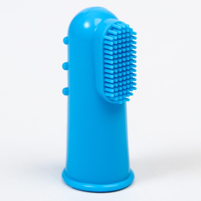 Картинка Детская зубная щетка, прорезыватель - массажер, силиконовая, на палец от 3 мес. (№6913478) от магазина Мир детей Товары для Новорожденных