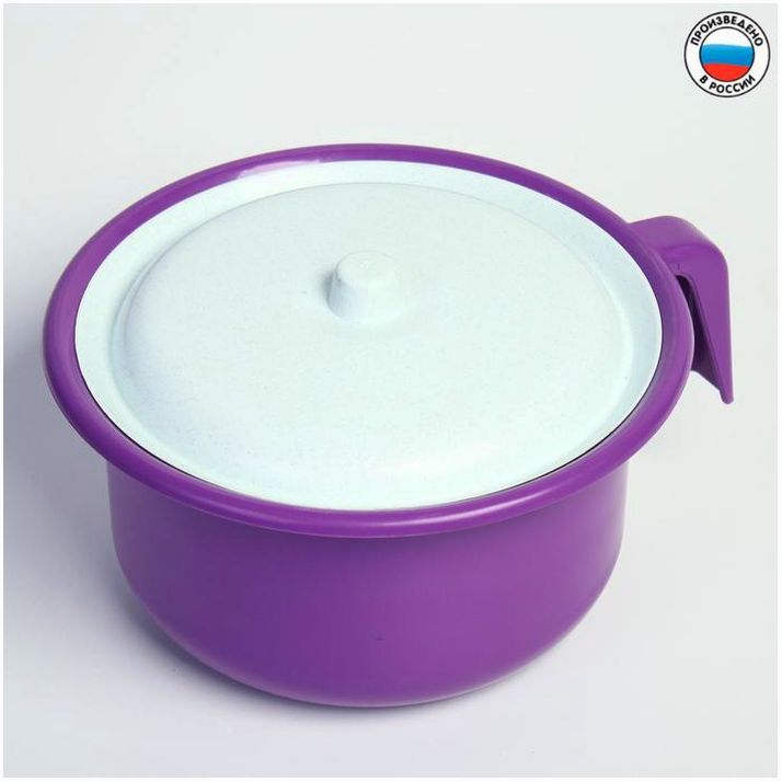 Горшок детский с крышкой, цвет фиолетовый, 1900 мл артикул анонс 4026631