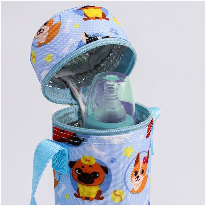 Картинка Термо-чехол для бутылочки «ТРЕНД. Пёсики», форма тубус (№4733671) от магазина Мир детей Товары для Новорожденных