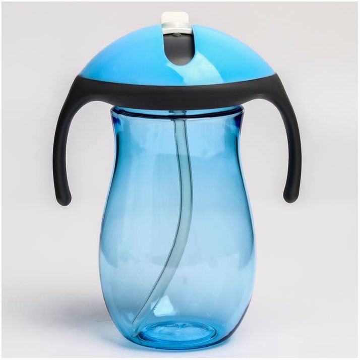 Поильник детский с трубочкой, 330 мл., с ручками, цвета МИКС артикул анонс 2825366