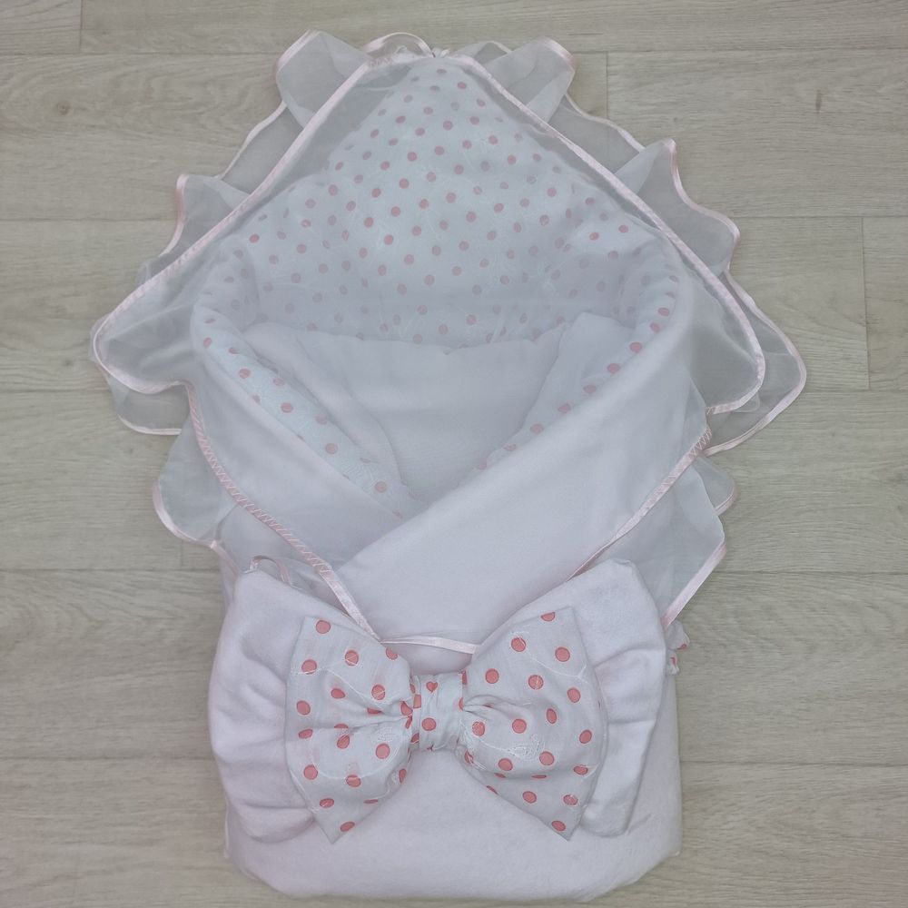 Комплект на выписку 3 пр: одеяло+уголок+бант (двухсторонний) артикул анонс 1876в-1-2_н_02