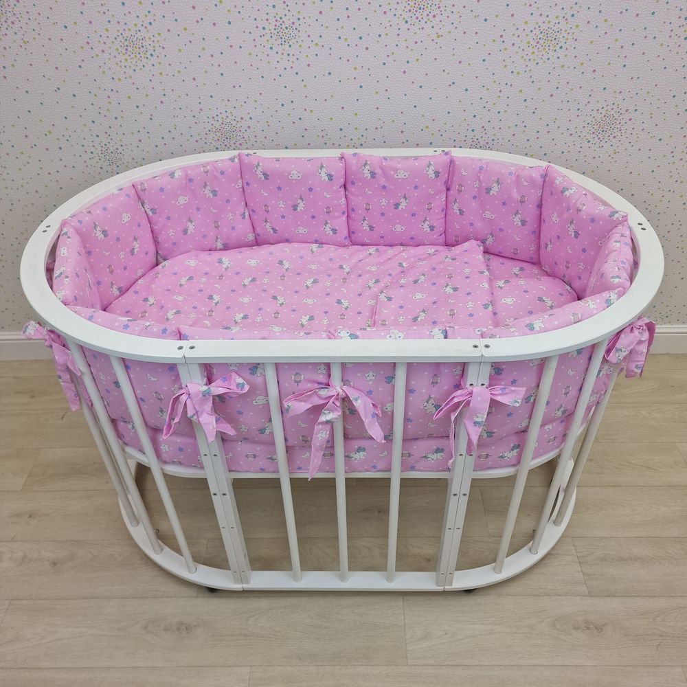 КПБ 19 пр (борт + пододеяльник + 2 одеяла + наволочка + подушка + 2 простыни (бязь) 12кв артикул анонс 1149-О-1бб_04