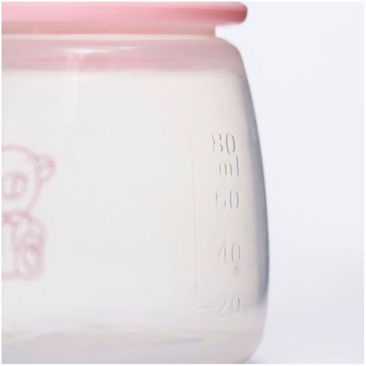 Картинка Бутылочка «Мишка малыш», классическое горло, 80 мл., от 0 мес., цвет розовый (№4729890) от магазина Мир детей Товары для Новорожденных