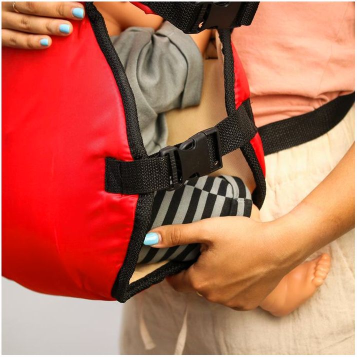 № 6883526 Рюкзак кенгуру «Сидим и лежим», цвет красный