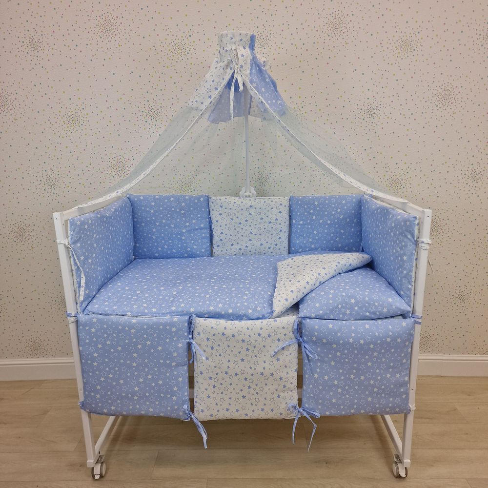 КПБ 14 пр (балдахин + борт + пододеяльник + одеяло + наволочка + подушка + простынь (бязь) 6кв+2пр артикул анонс 1146-0-1_04