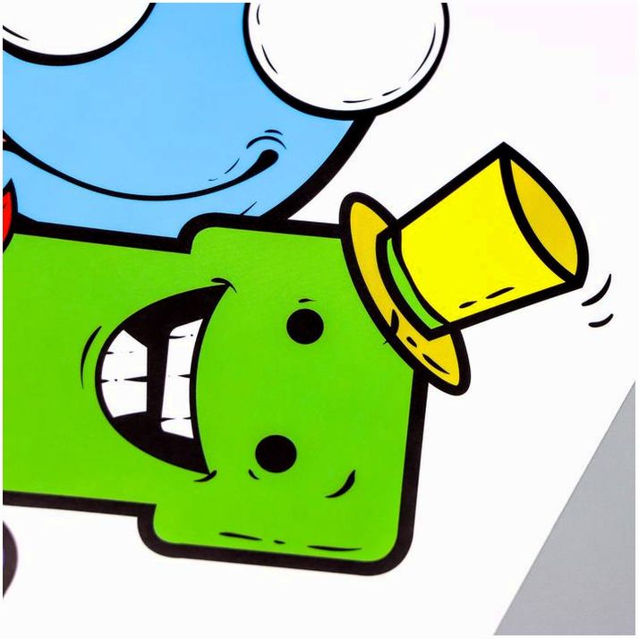 Картинка Наклейка пластик интерьерная цветная "Монстрики" 50х70 см (№6770084) от магазина Мир детей Товары для Новорожденных