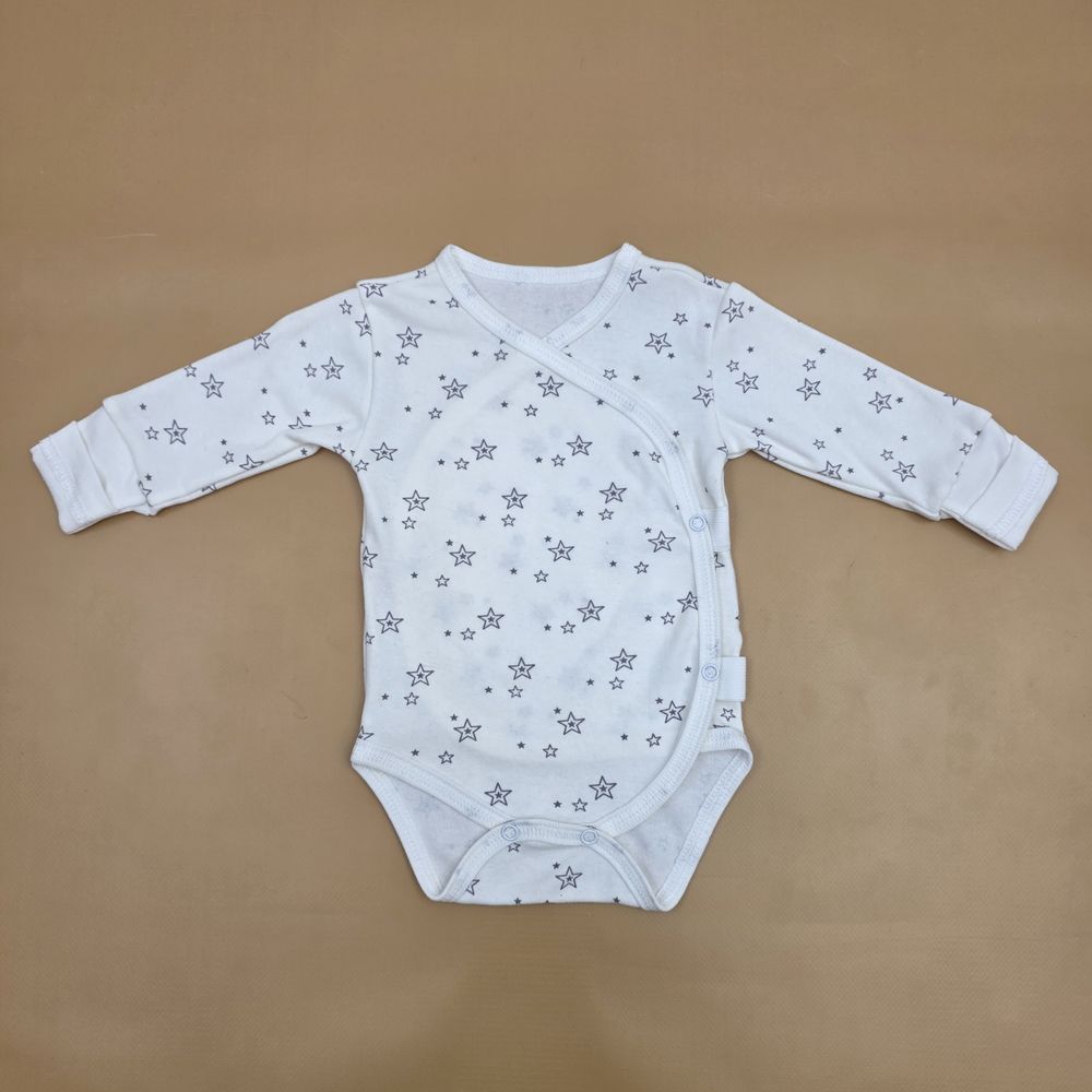 Боди №6 (интерлок, кнопки снизу и сбоку, длинный рукав) артикул анонс 0113-68МД