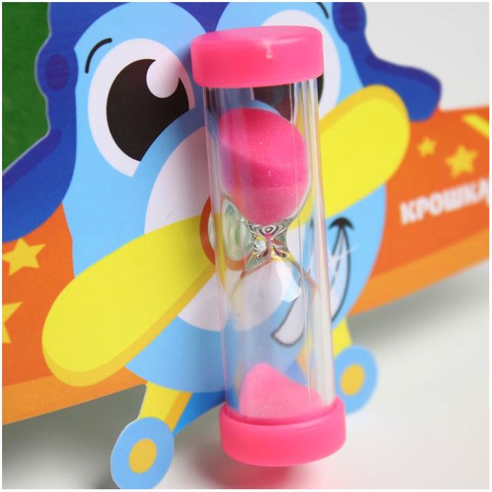 Картинка Песочные часы детские для чистки зубов на присоске «Самолётик», 3 минуты, виды МИКС (№3893609) от магазина Мир детей Товары для Новорожденных