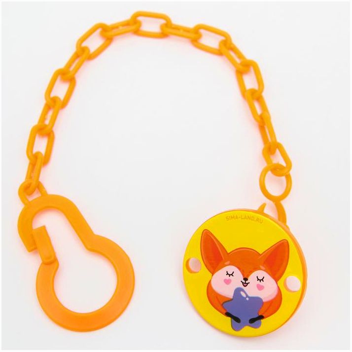 Держатель для пустышки «Мамы и малыши: лисёнок», на цепочке артикул анонс 4733699