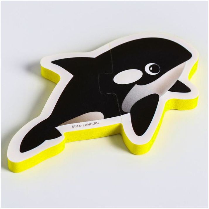 Картинка Мягкий пазл для малышей «Морские животные», 5 пазлов, Крошка Я (№5302618) от магазина Мир детей Товары для Новорожденных