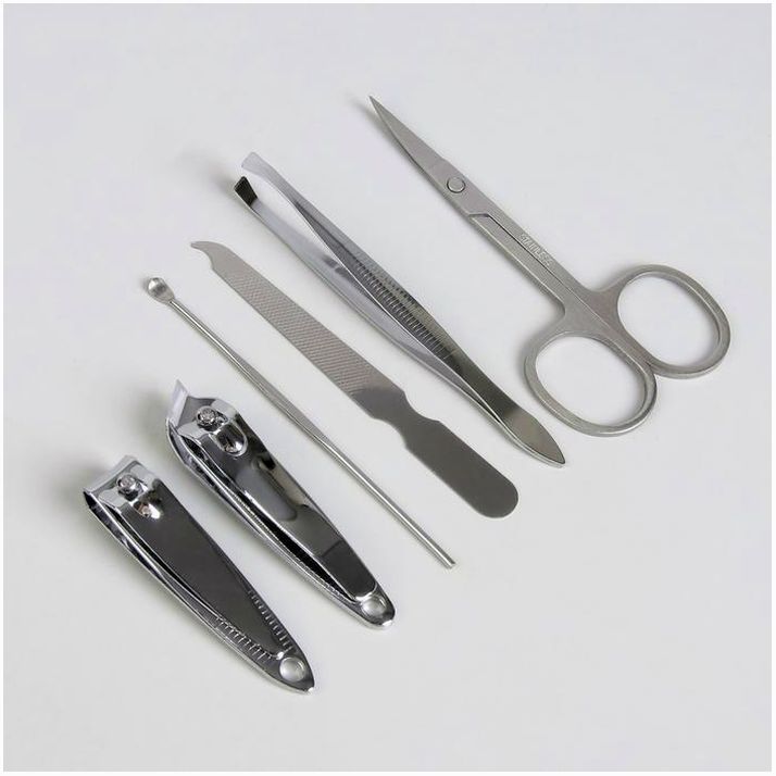 № 1498206 Набор маникюрный «Париж», 6 предметов, в футляре, рисунок МИКС