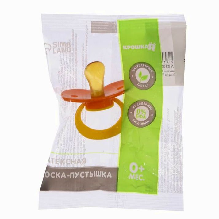 Картинка Соска - пустышка ортодонтическая, латекс, +0мес., цвет МИКС (№9223782) от магазина Мир детей Товары для Новорожденных