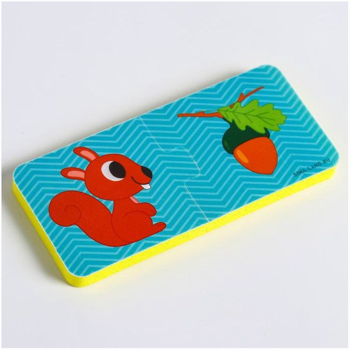 Картинка Мягкий пазл для малышей «Кто что ест?», 5 пазлов, Крошка Я (№5302601) от магазина Мир детей Товары для Новорожденных