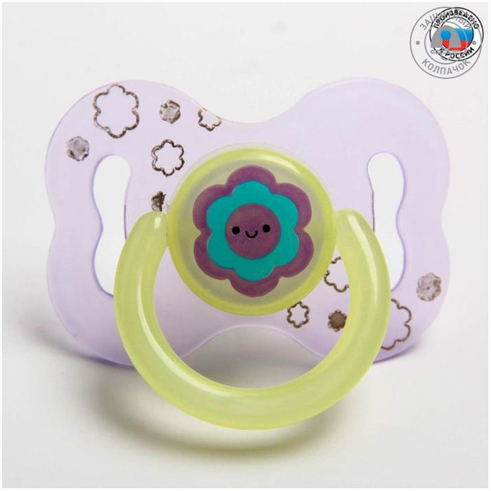 Пустышка силиконовая классическая, от 0 мес., цвета МИКС артикул анонс 3952222