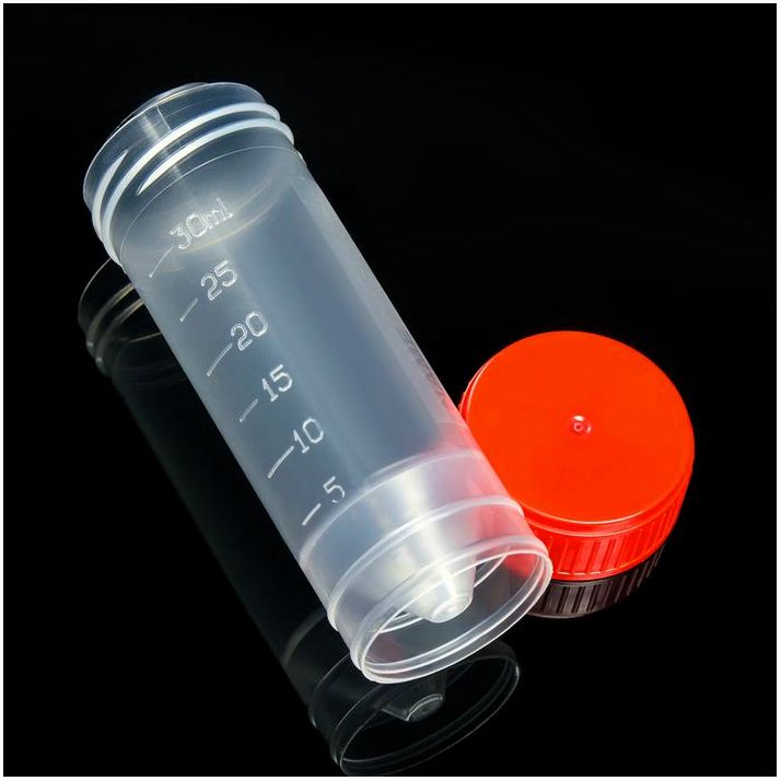 Картинка Контейнер для биоматериалов, стерильный, без шпателя, 30 мл (№7963889) от магазина Мир детей Товары для Новорожденных